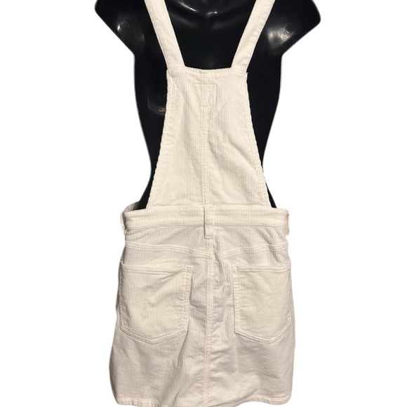 NWT, retails 99, White Corduroy Overall Dress - Picture 9 of 11